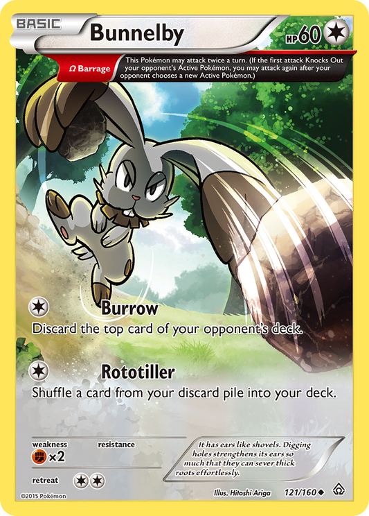Bunnelby 121/160 Uncommon Primal Clash Pokemon TCG Card