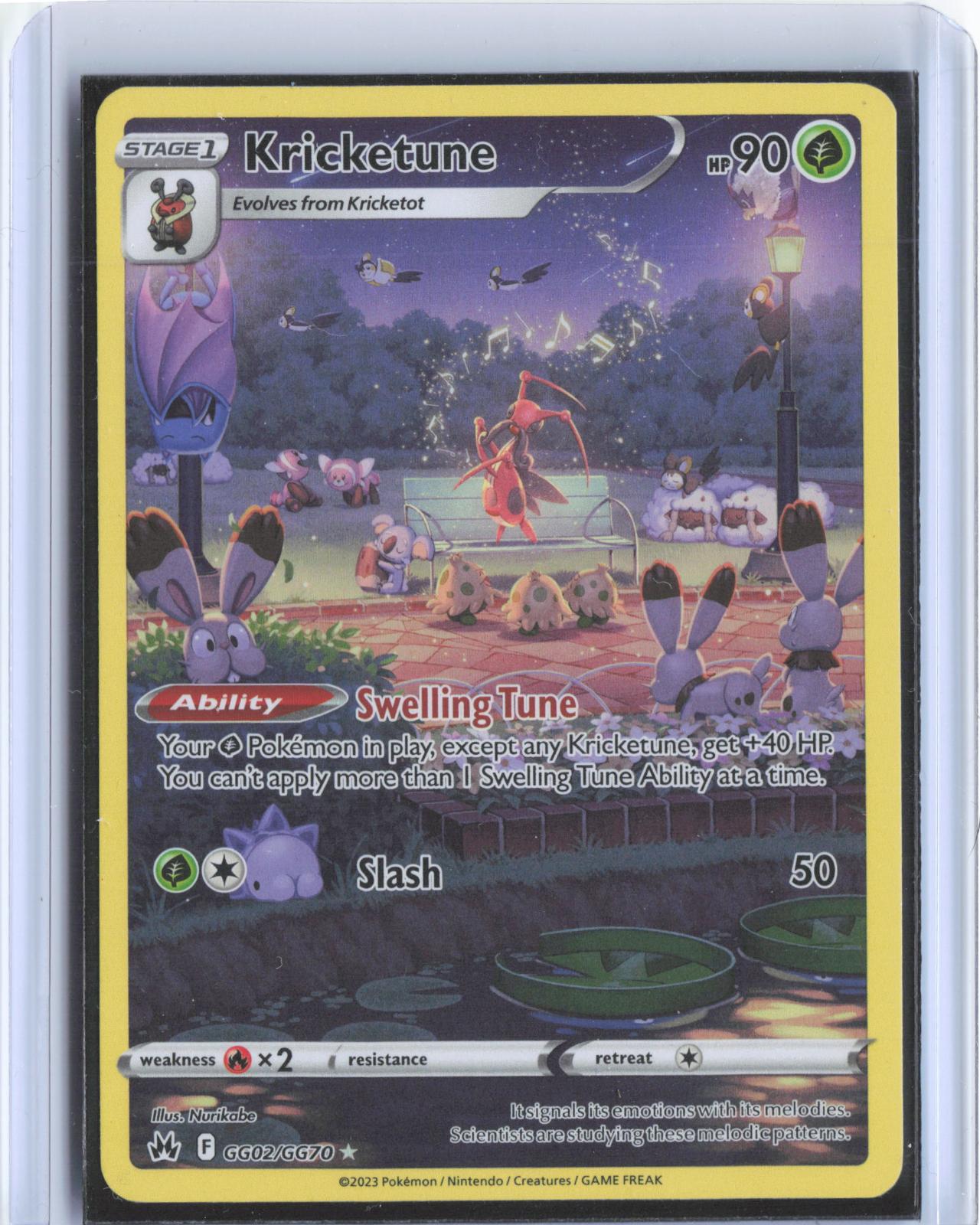 Kricketune GG02/GG70 Holo Crown Zenith Galarian Gallery Pokemon