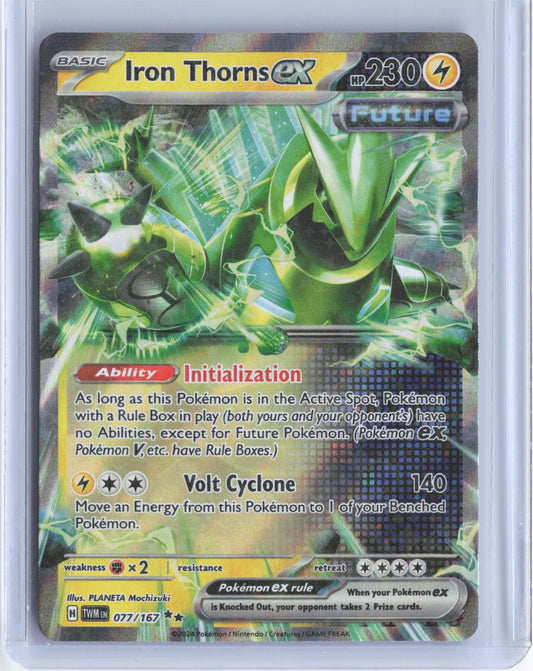 Iron Thorns ex 077/167 Double Rare Twilight Masquerade Pokemon Holo
