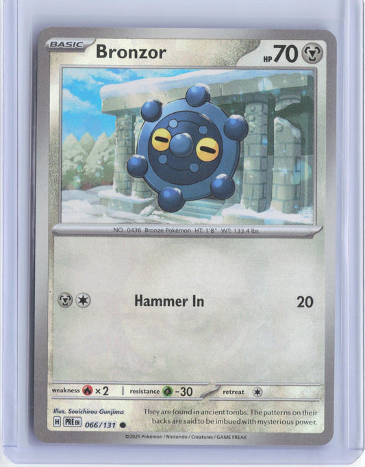 Bronzor (Poke Ball Pattern) 066/131 Holo Prismatic Evolutions Pokemon Card