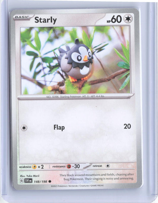 Starly 148/198 Common Scarlet & Violet Pokemon TCG Card