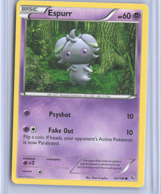 Espurr 42/106 Common Flashfire Pokemon TCG Card