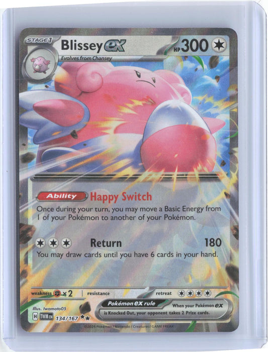 Blissey ex 134/167 Double Rare Twilight Masquerade Pokemon Holo