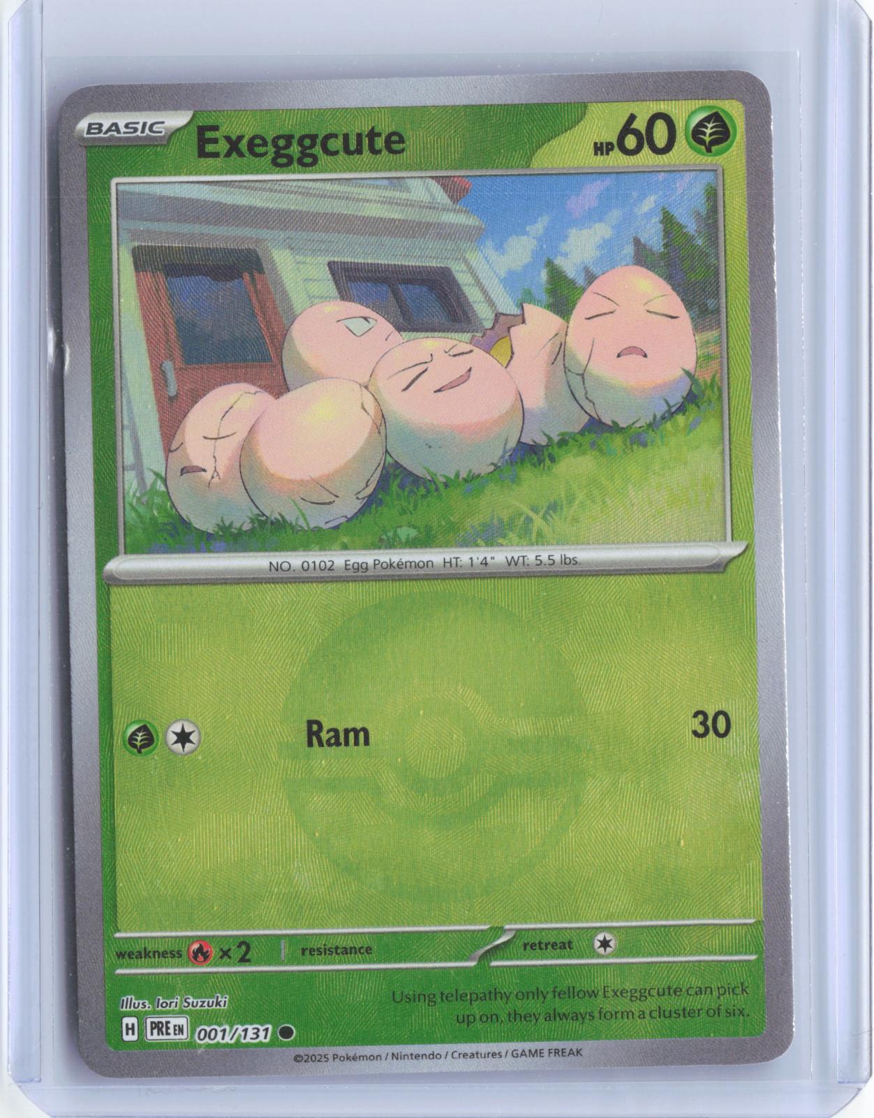 Exeggcute (Poke Ball Pattern) 001/131 Holo Prismatic Evolutions Pokemon TCG Card