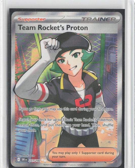 Team Rocket's Proton 227/182 Ultra Rare Destined Rivals Pokemon Holo