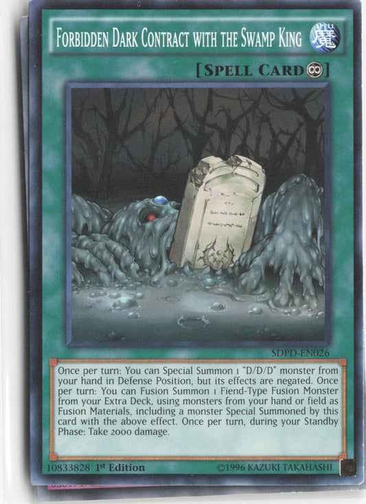 Forbidden Dark Contract with the Swamp King SDPD-EN026 Structure Deck: Pendulum Domination Yu-Gi-Oh 1st Edition