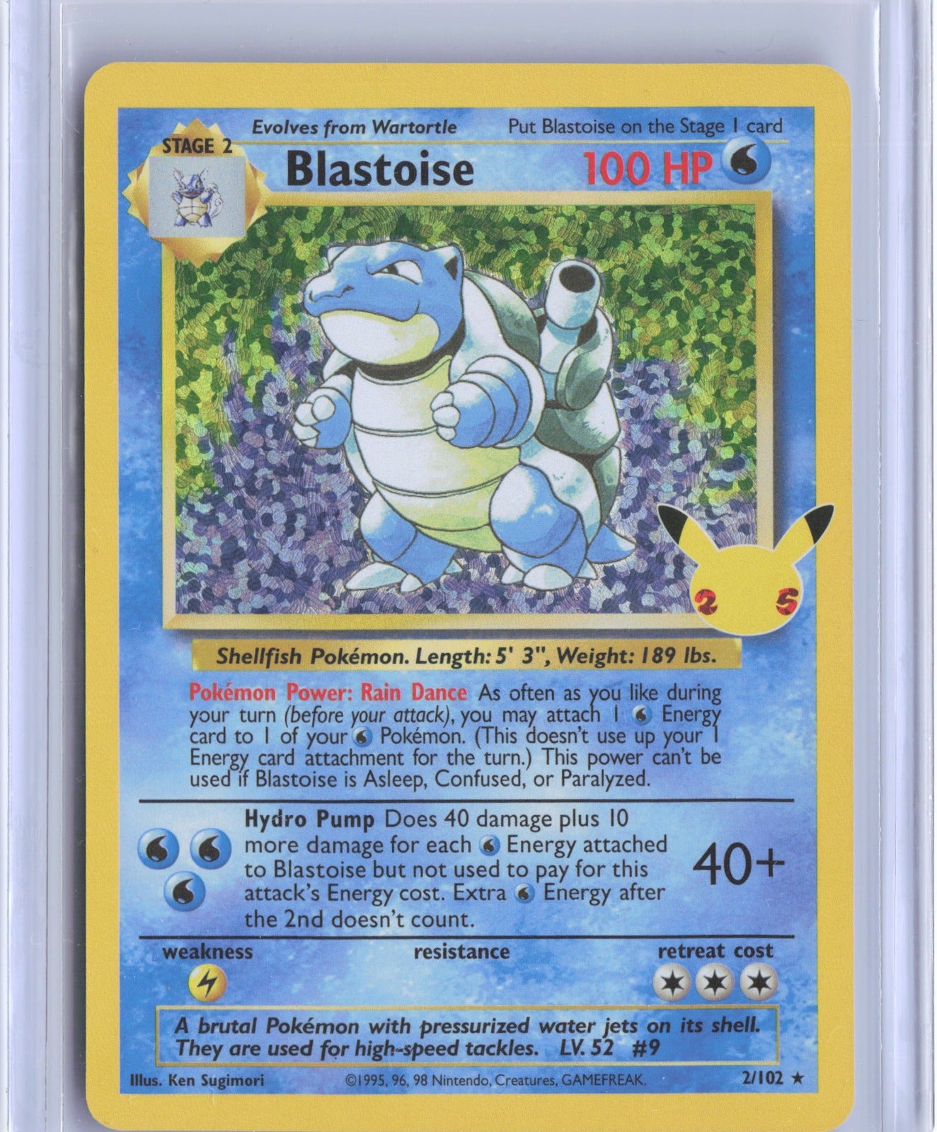 Blastoise Holo Classic Collection Celebrations: Classic Collection 2/102