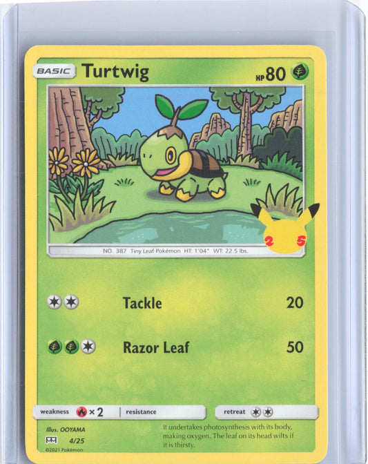 Turtwig 004/025 Promo McDonald's 25th Anniversary Promos Pokemon
