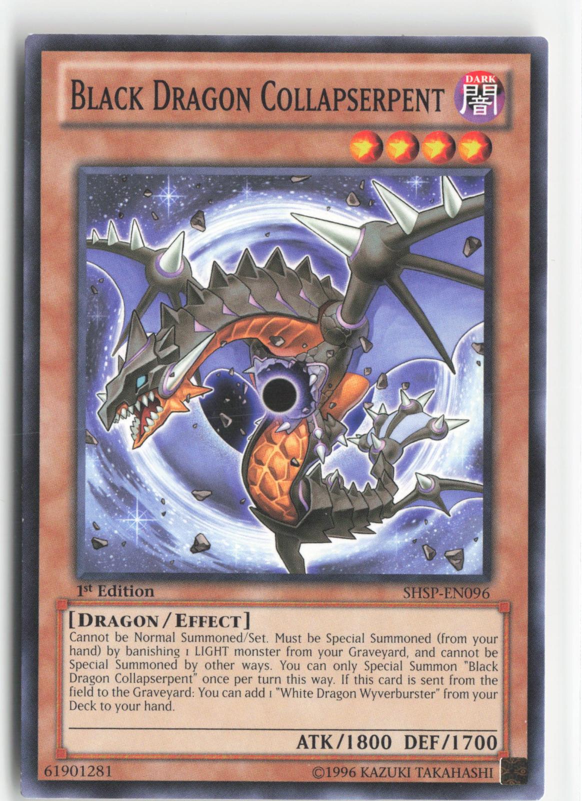 Black Dragon Collapserpent SHSP-EN096 Shadow Specters Yu-Gi-Oh 1st Edition