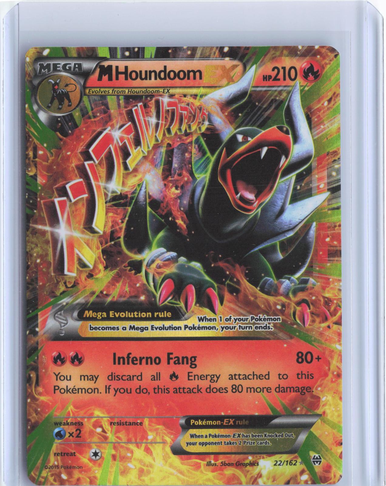 M Houndoom EX 22/162 Holo EX Rare BREAKthrough Pokemon TCG Card