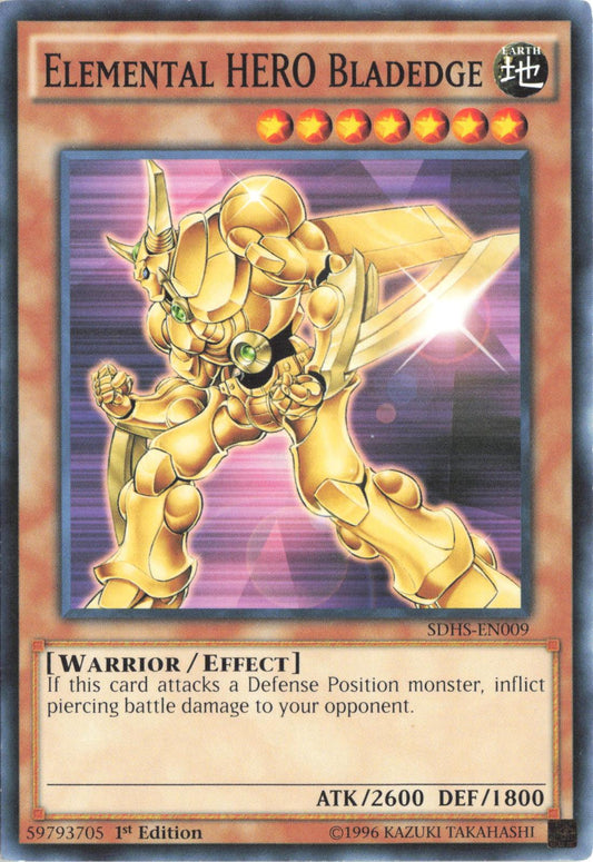 Elemental HERO Bladedge SDHS-EN009 Structure Deck: HERO Strike Yu-Gi-Oh 1st Edition