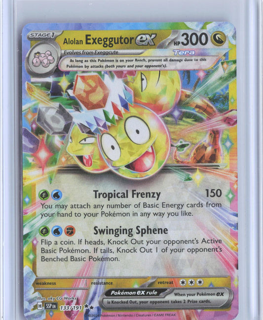 Alolan Exeggutor ex 133/191 Double Rare Surging Sparks Pokemon Holo