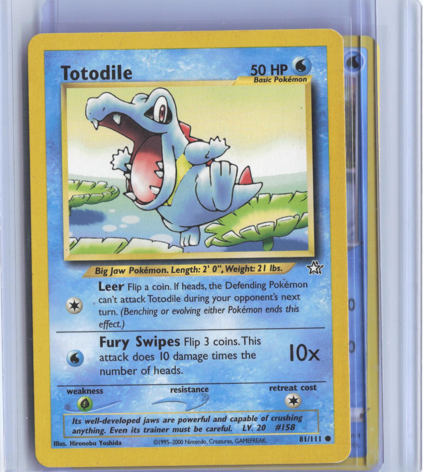 Totodile 81/111 Common Neo Genesis Pokemon Unlimited TCG Card
