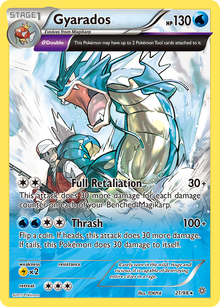 Gyarados 21/98 Rare Ancient Origins Pokemon TCG Card