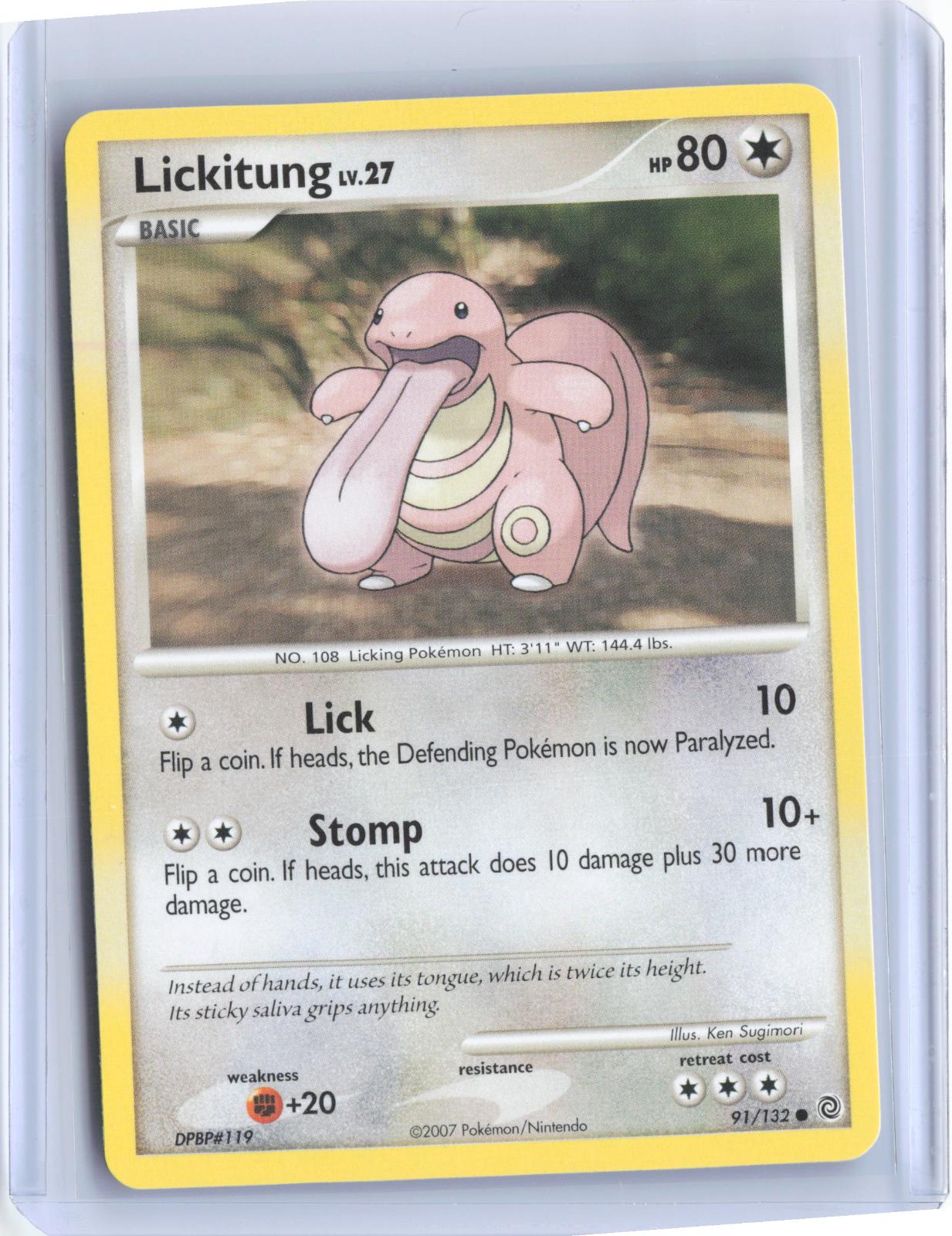 Lickitung 91/132 Common Secret Wonders Pokemon TCG Card