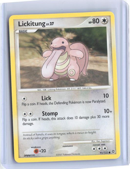 Lickitung 91/132 Common Secret Wonders Pokemon TCG Card