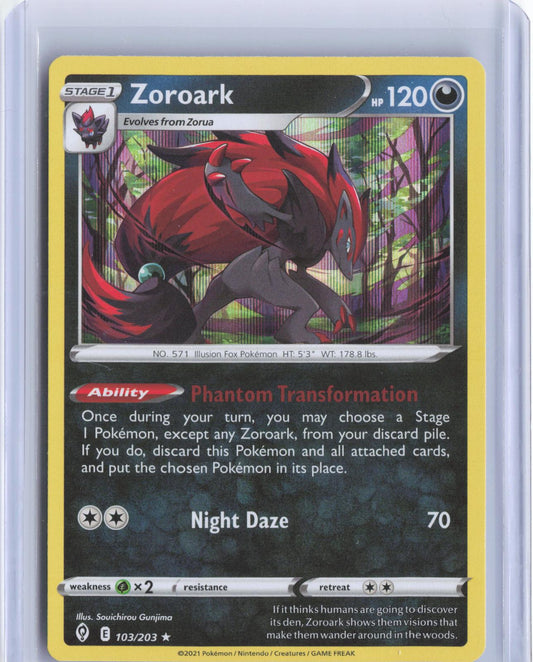 Zoroark 103/203 Holo Rare Evolving Skies Pokemon Holo TCG Card