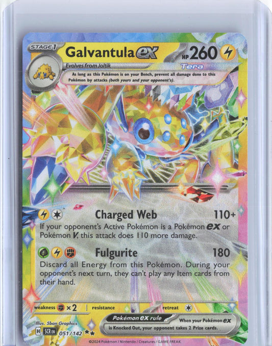 Galvantula ex 51/142 Double Rare Stellar Crown Pokemon Holo