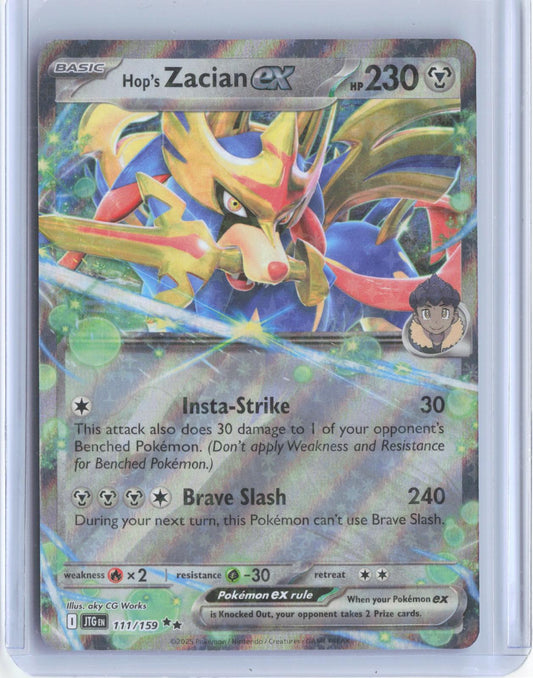 Hop's Zacian ex 111/159 Double Rare Journey Together Pokemon Holo