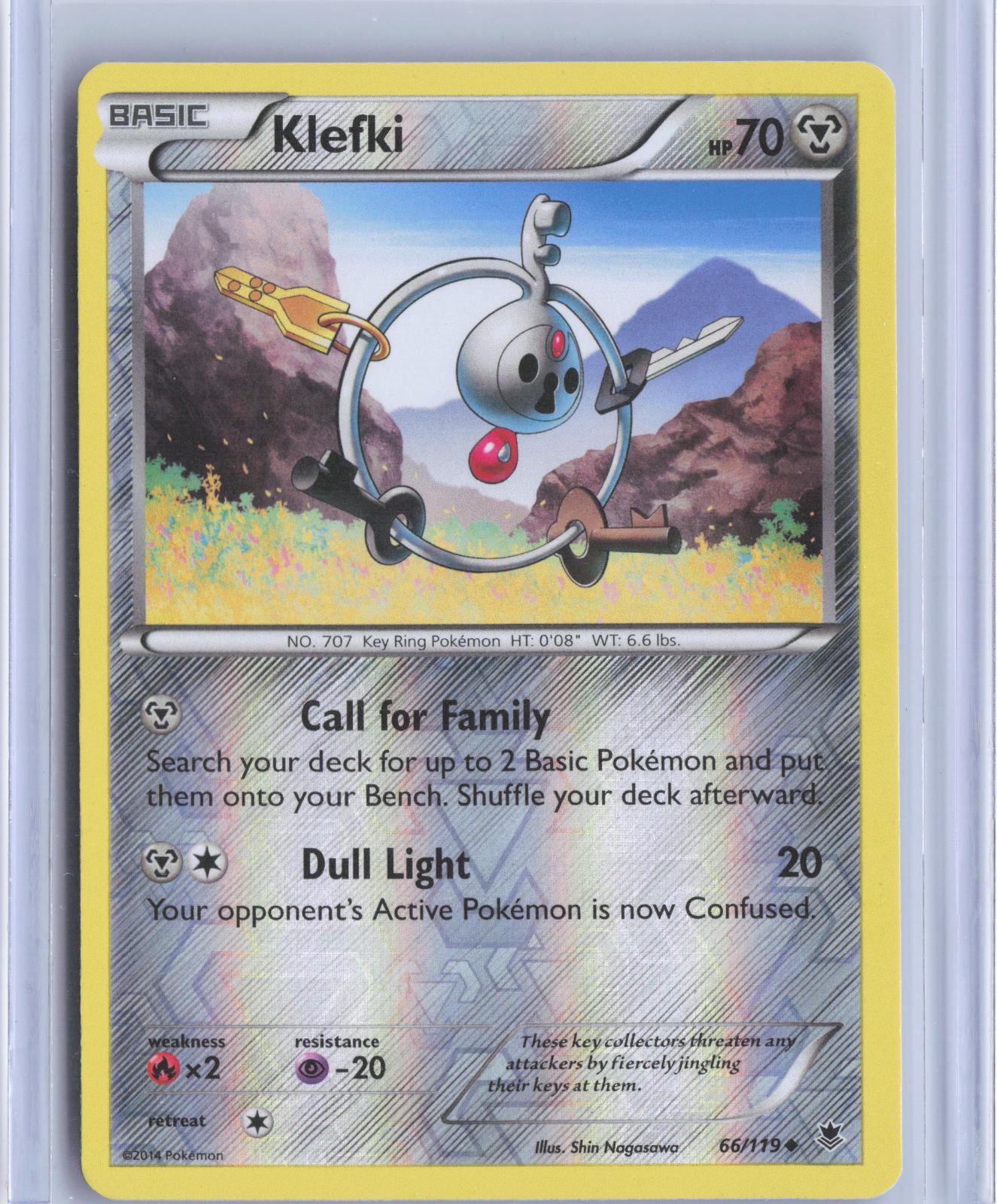 Klefki 66/119 Uncommon Phantom Forces Pokemon Reverse Holo TCG Card