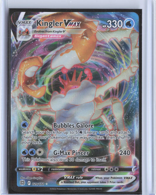 Kingler VMAX 029/172 Holo VMAX Rare Brilliant Stars Pokemon