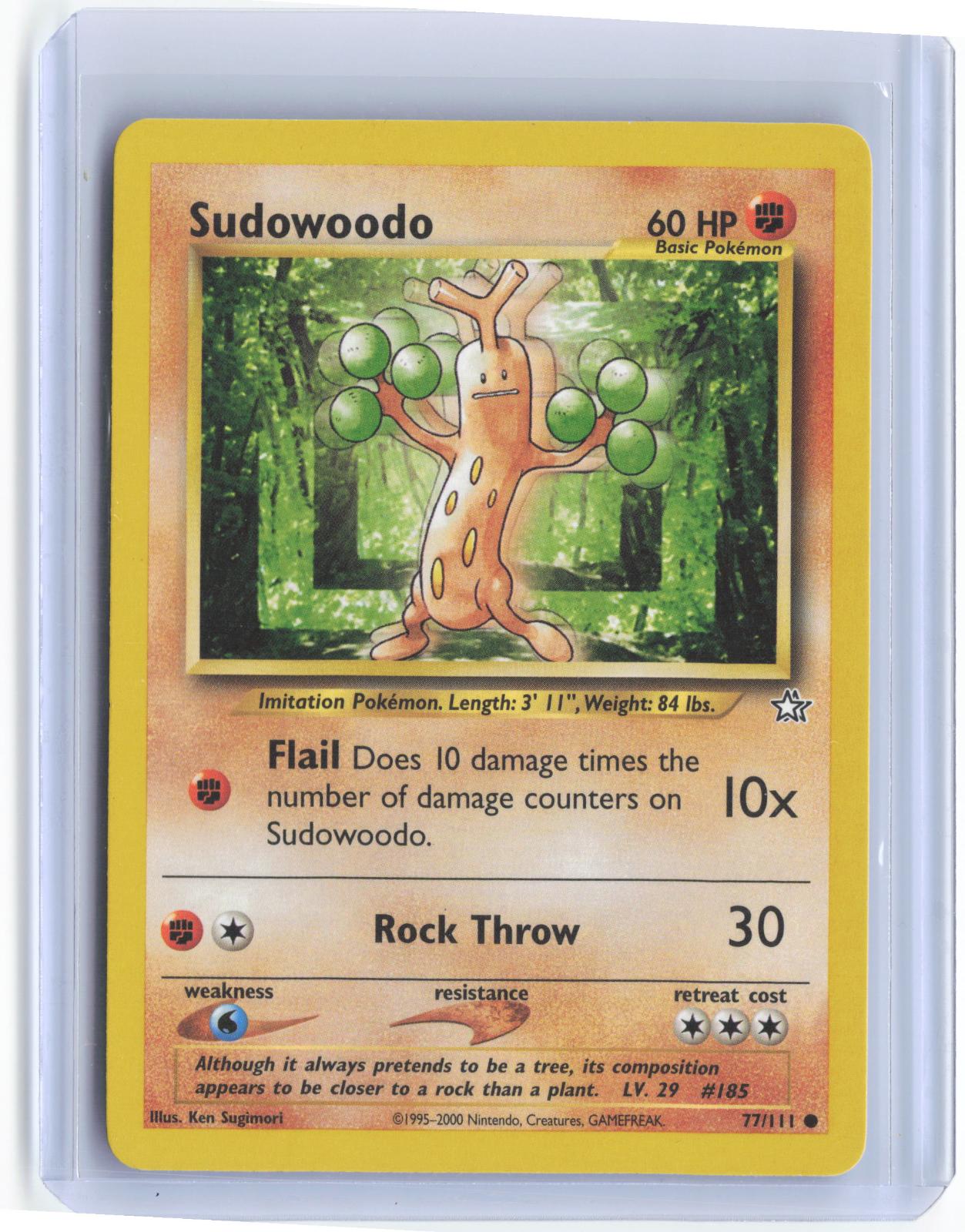 Sudowoodo 77/111 Common Neo Genesis Pokemon Unlimited TCG Card