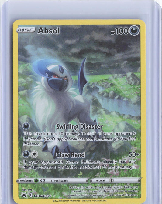 Absol GG16/GG70 Holo Crown Zenith Galarian Gallery Pokemon Holo TCG Card
