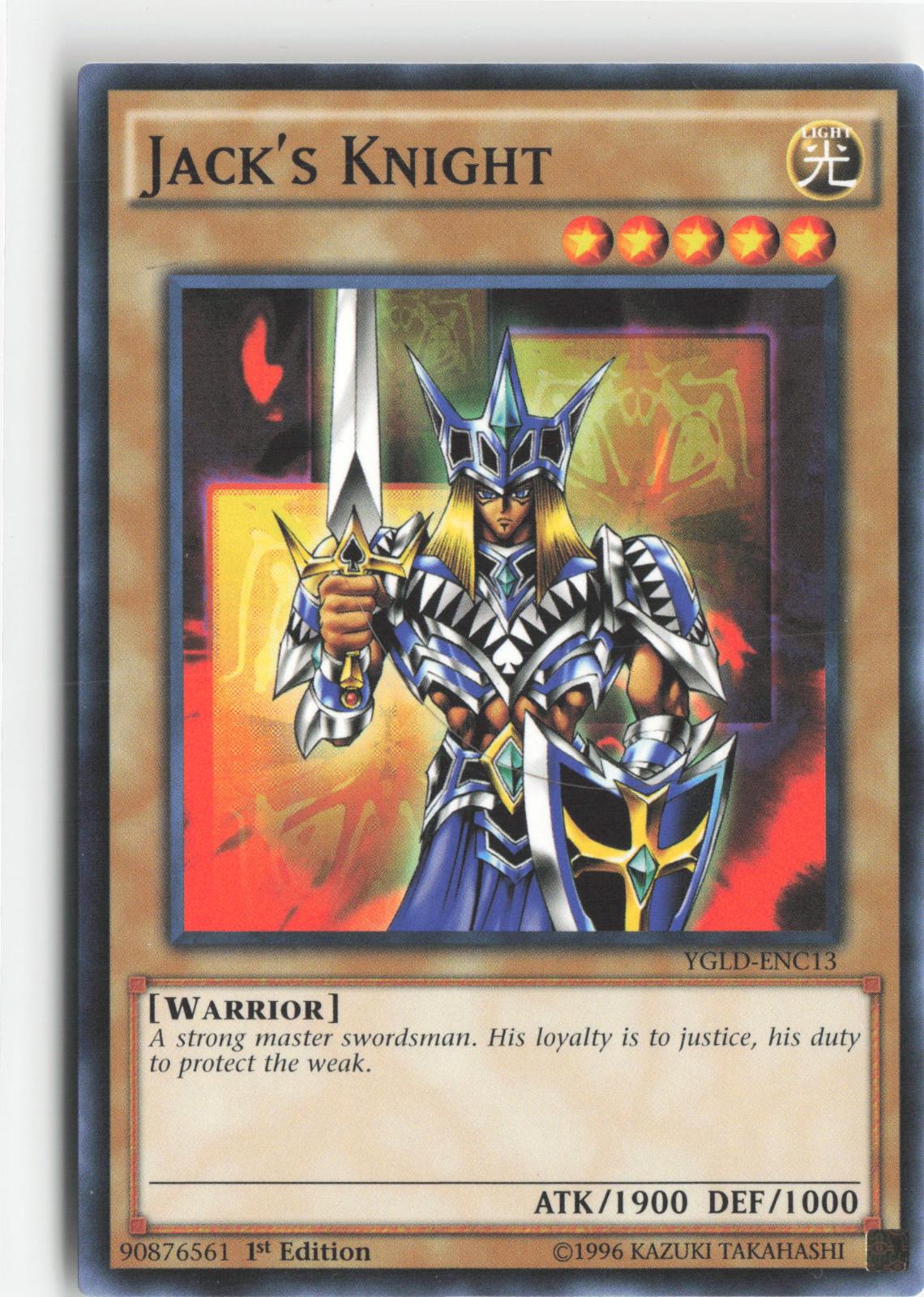 Jack's Knight (B) YGLD-ENB06 King of Games: Yugi's Legendary Decks Yu-Gi-Oh 1st Edition