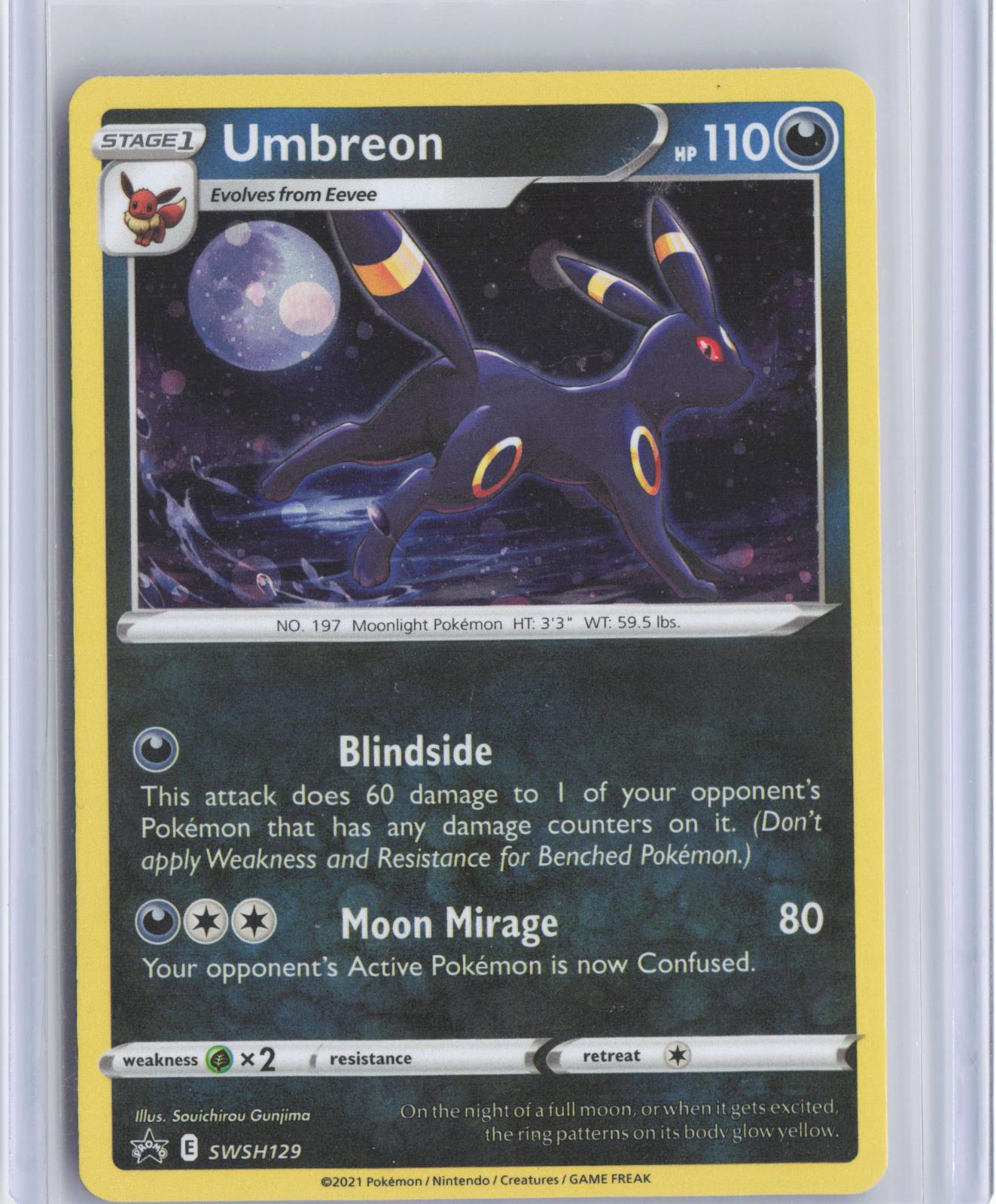 Umbreon SWSH129 Holo Promo Sword & Shield Promo Pokemon Holo TCG Card