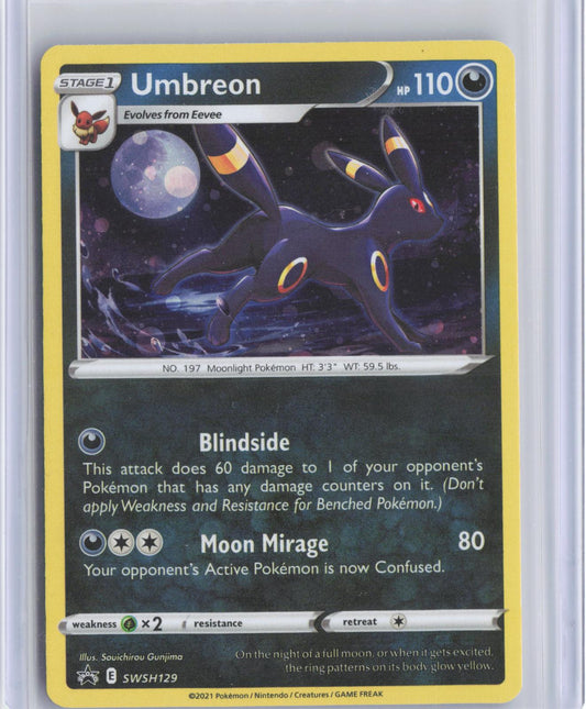 Umbreon SWSH129 Holo Promo Sword & Shield Promo Pokemon Holo TCG Card
