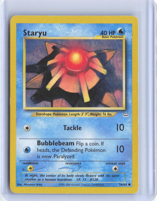 Staryu 56/64 Common Neo Revelation Pokemon Unlimited TCG Card