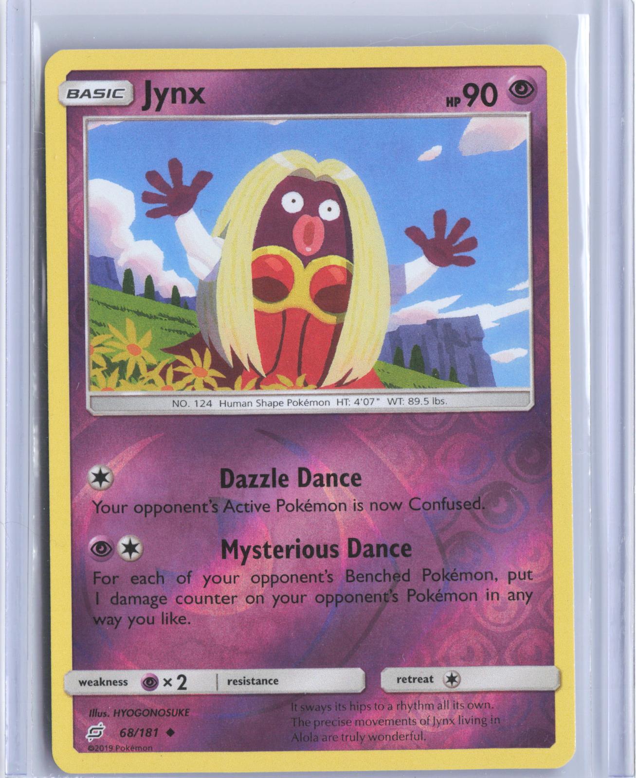 Jynx 68/181 Uncommon Team Up Pokemon Reverse Holo TCG Card