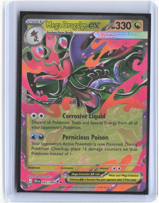 Mega Dragalge ex 065/086 Holo Double Rare Chaos Rising Pokemon