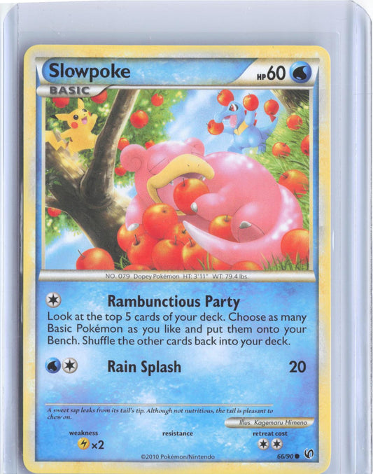 Slowpoke 66/90 Common HGSS Undaunted Pokemon