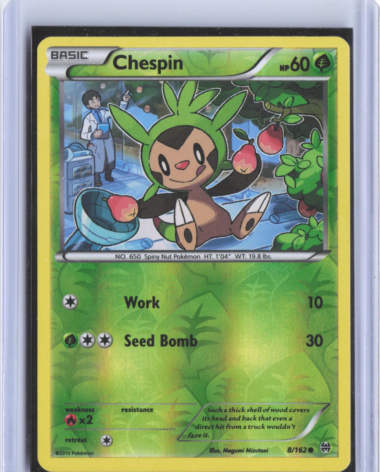 Chespin 8/162 Common BREAKthrough Pokemon Reverse Holo TCG Card