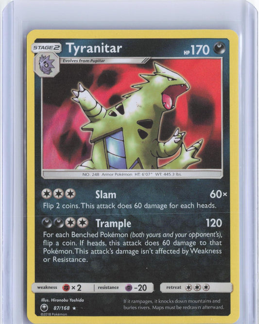 Tyranitar 87/168 Holo Rare Celestial Storm Pokemon Holo TCG Card