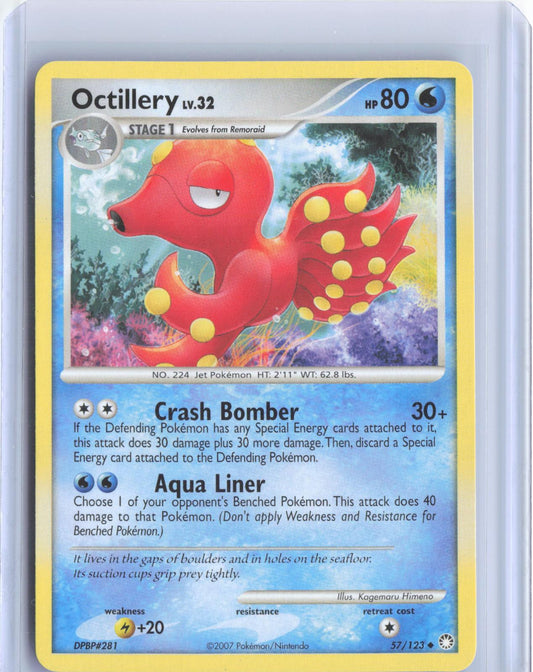 Octillery 57/123 Uncommon Mysterious Treasures Pokemon TCG Card