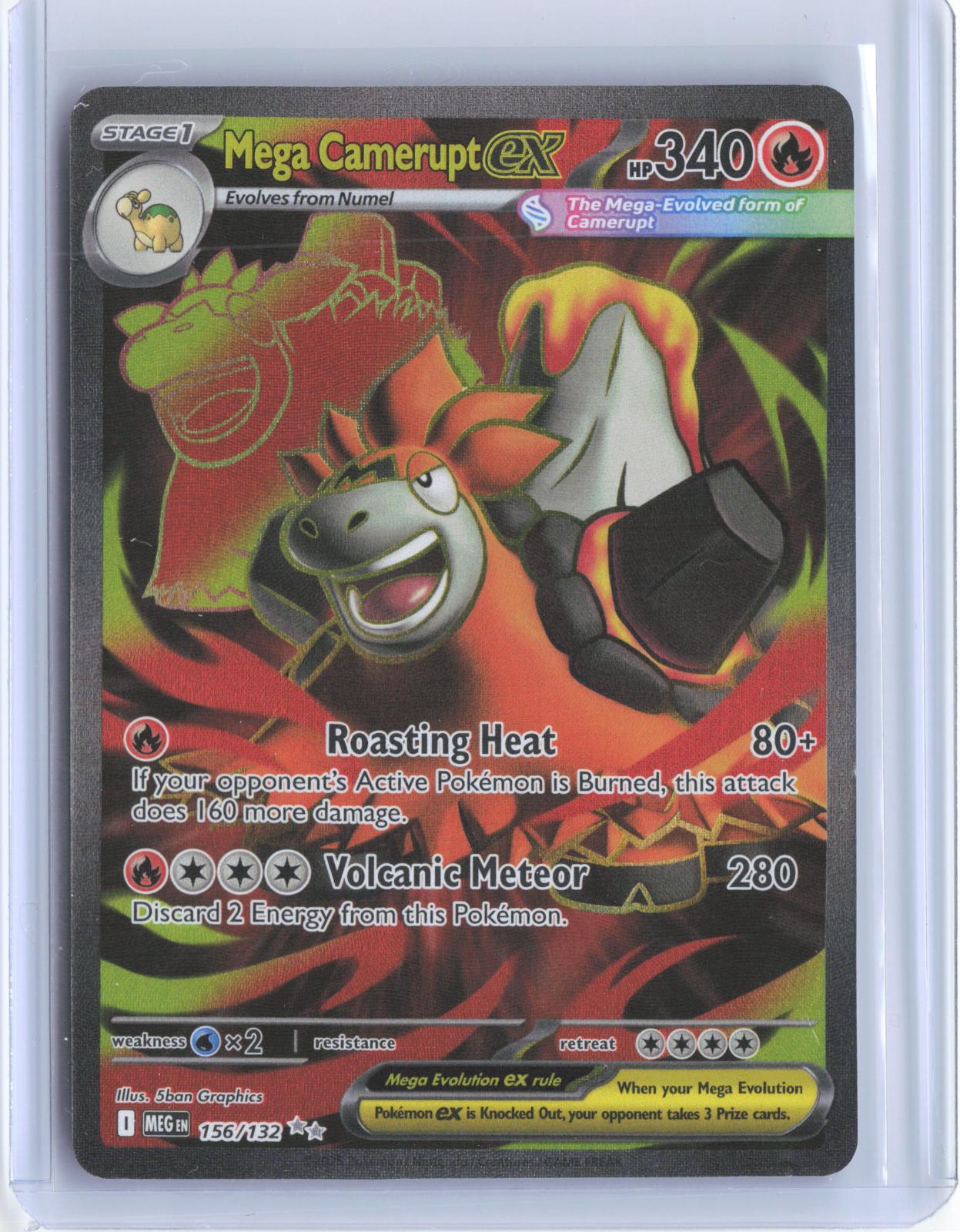 Mega Camerupt ex 156/132 Ultra Rare Mega Evolution Pokemon Holo