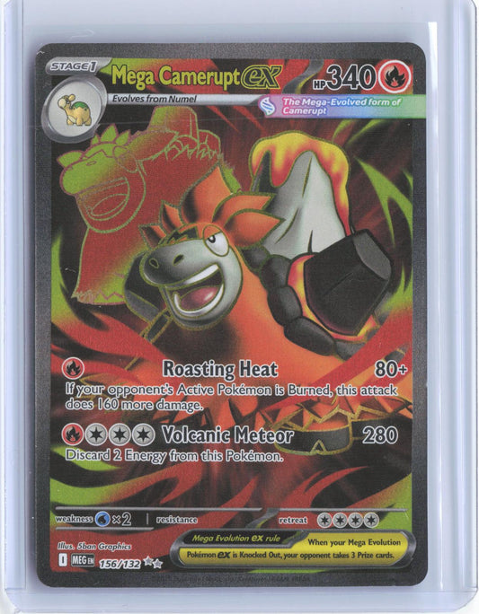 Mega Camerupt ex 156/132 Ultra Rare Mega Evolution Pokemon Holo