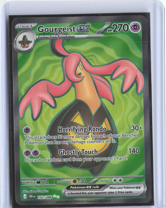 Gourgeist ex 102/086 Ultra Rare Chaos Rising Pokemon Holo