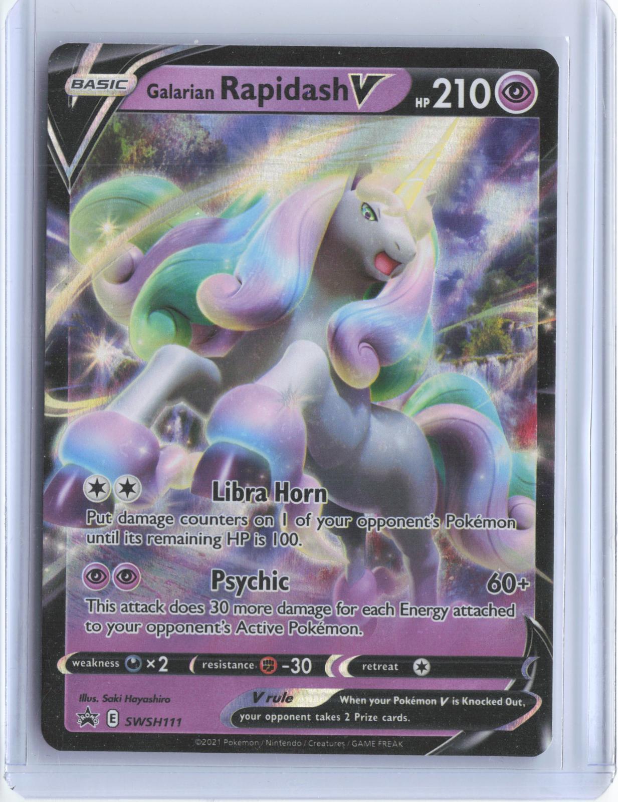 Galarian Rapidash V SWSH111 Holo Promo Prize Pack Series Cards Pokemon