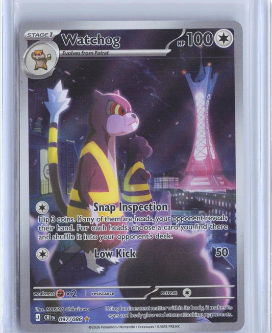 Watchog 097/086 Holo Illustration Rare Chaos Rising Pokemon