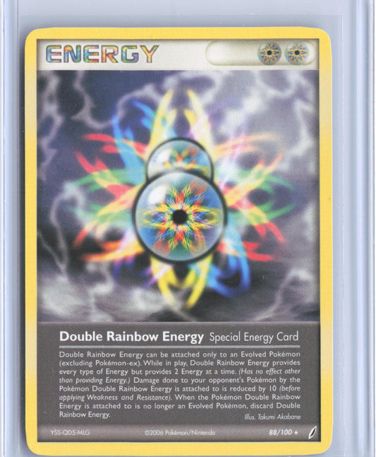 Double Rainbow Energy 88/100 Rare Crystal Guardians Pokemon TCG Card