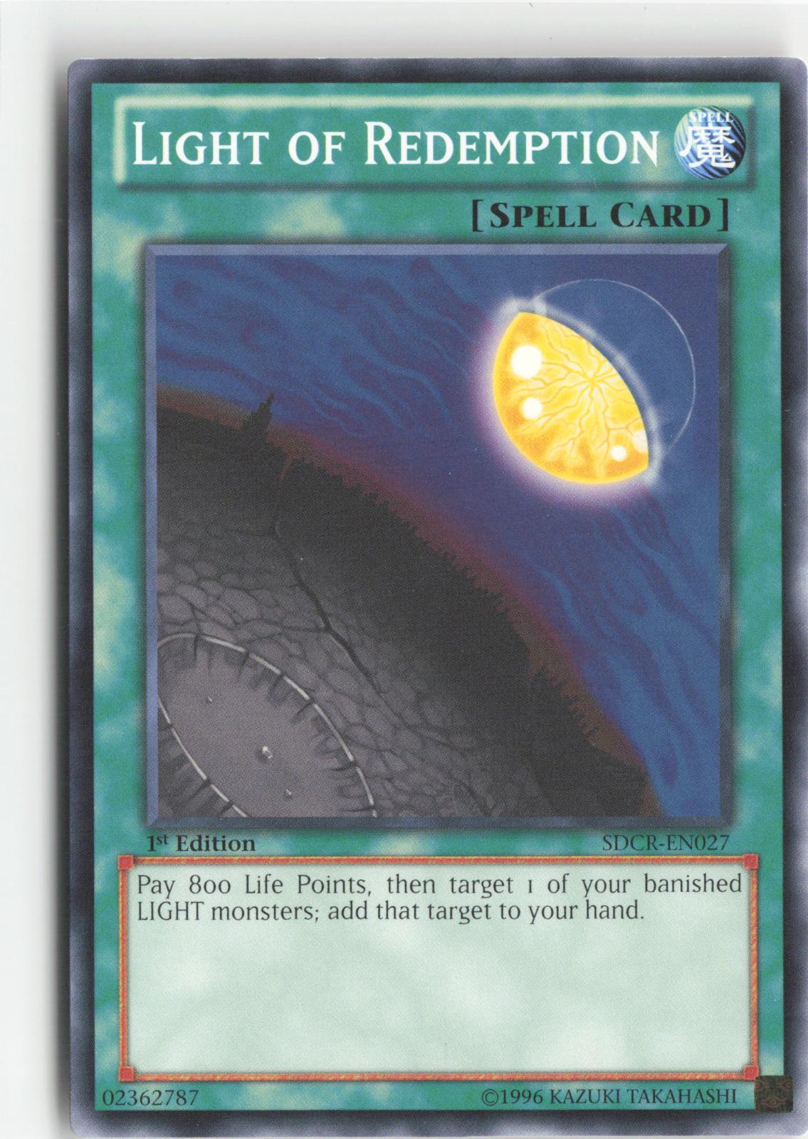 Light of Redemption SDCR-EN027 Structure Deck: Cyber Dragon Revolution Yu-Gi-Oh 1st Edition