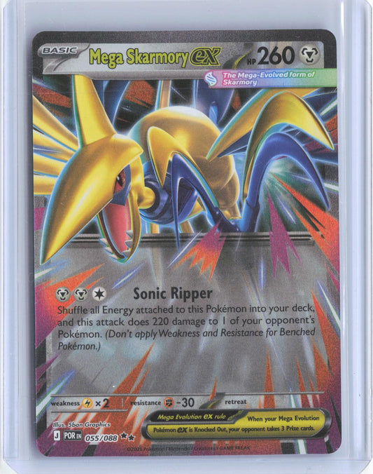 Mega Skarmory ex 055/088 Double Rare Perfect Order Pokemon Holo