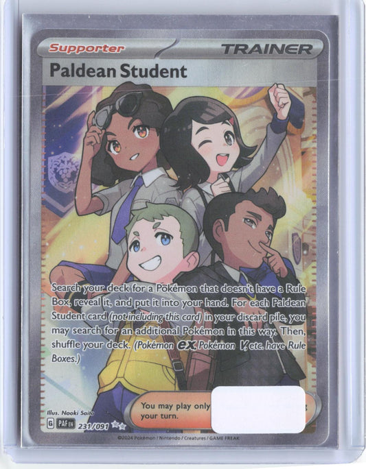 Paldean Student 231/091 Ultra Rare Paldean Fates Pokemon Holo