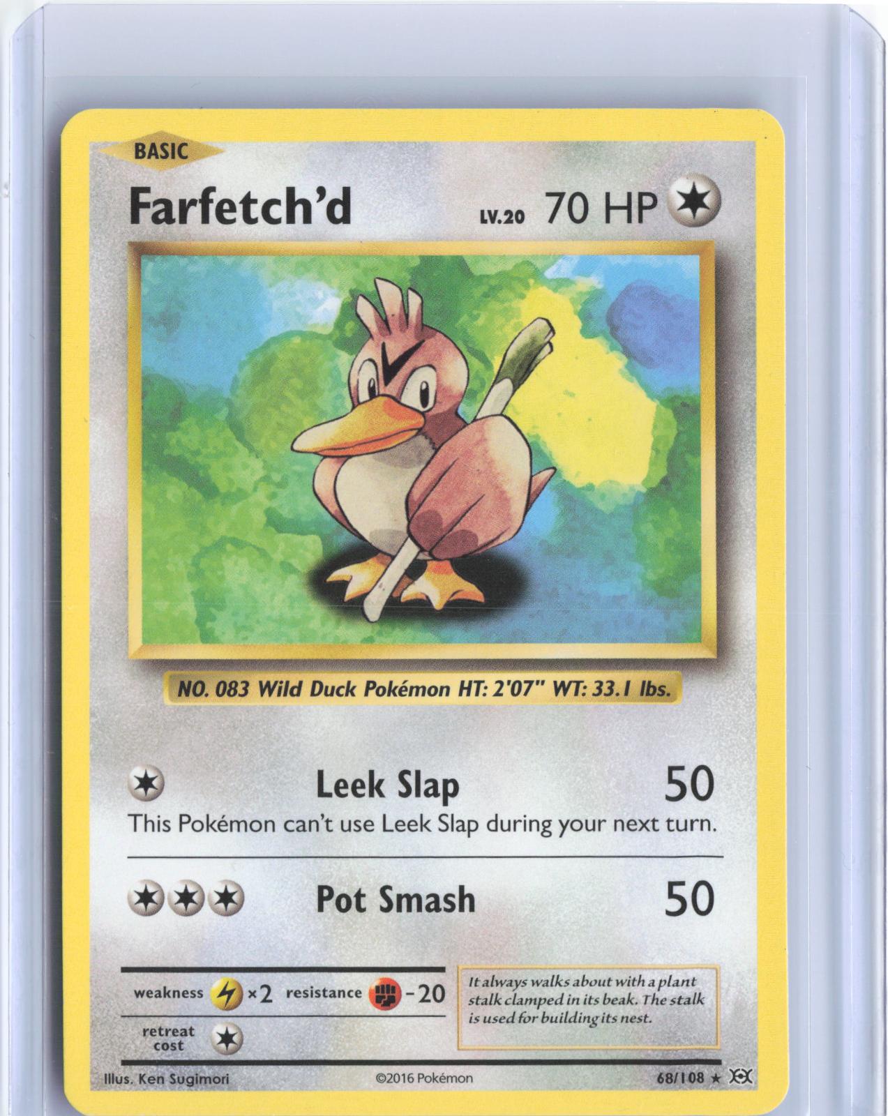 Farfetch'd 68/108 Rare Evolutions Pokemon TCG Card
