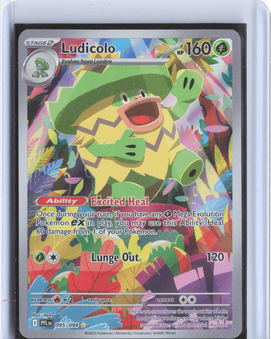 Ludicolo 095/094 Illustration Rare Phantasmal Flames Pokemon Holo