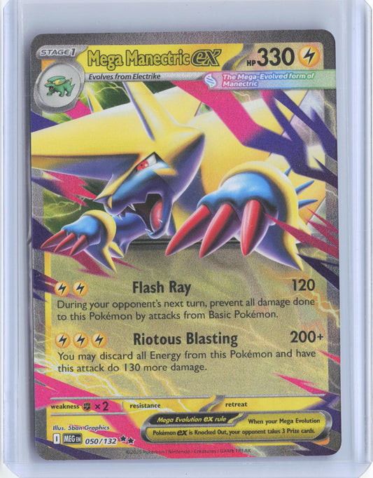 Mega Manectric ex 050/132 Double Rare Mega Evolution Pokemon Holo