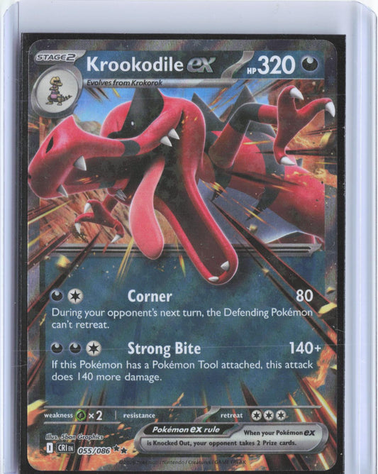 Krookodile ex 055/086 Double Rare Chaos Rising Pokemon Holo